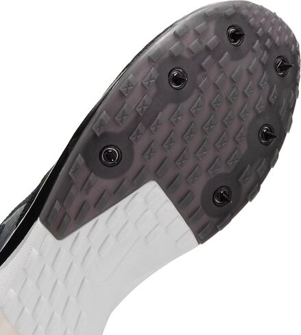 Nike Rival XC 6 Cross-Country Spikes (DX7999-001, Black/Metallic Silver-DK Smoke Grey) Size 11.5 in Saudi Arabia