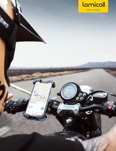 Lamicall Motorcycle Phone Mount, Bike Phone Holder - Upgrade Quick Install Handlebar Clip for Bicycle Scooter, Cell Phone Clamp for iPhone 15 Pro Max / 14/13, Galaxy S10 and More 4.7-6.8" Phone in Kuwait
