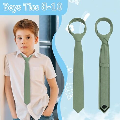Boys Floral Tie, Kids Cotton Ties 8 10 12 Years, Self-Tie Necktie for Wedding Graduation Uniform School in Saudi Arabia
