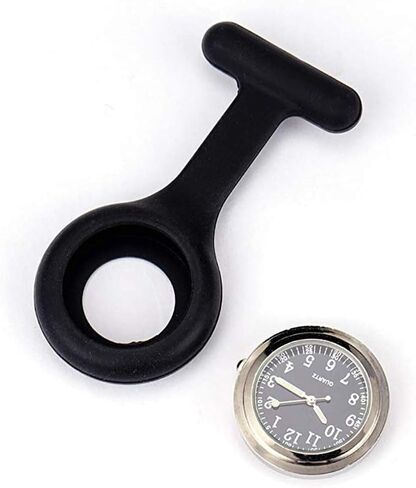Set of 3 Nurse Watch Brooch, Glow in Dark Design, Health Care Nurse Doctor Paramedic Medical Brooch Fob Watch (Black) in Saudi Arabia