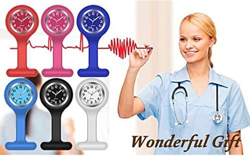 Set of 3 Nurse Watch Brooch, Glow in Dark Design, Health Care Nurse Doctor Paramedic Medical Brooch Fob Watch (Black) in Saudi Arabia