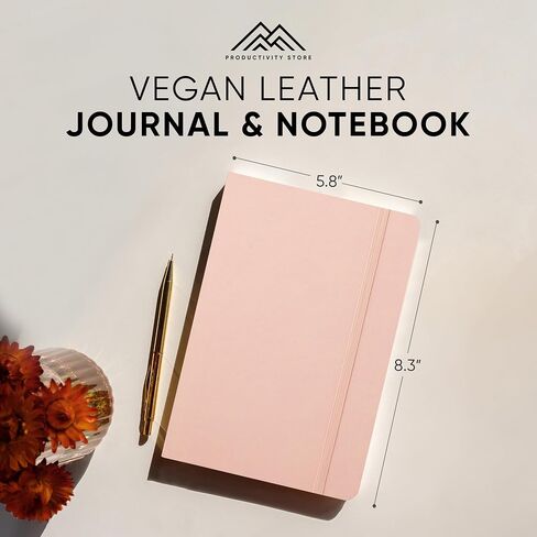 PRODUCTIVITY STORE Leather Notebook & Journal | A5 5" x 8" Hardcover Vegan Leather Notebook With Thick Premium 120gsm Ruled Lined Paper | Notebook For Writers, Executives & Students | Brown in Kuwait