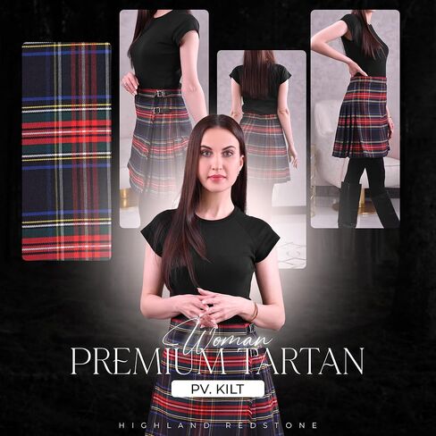 Scottish Tartan Kilts for Women Traditional Tartan Pleated Women's Kilt in Saudi Arabia