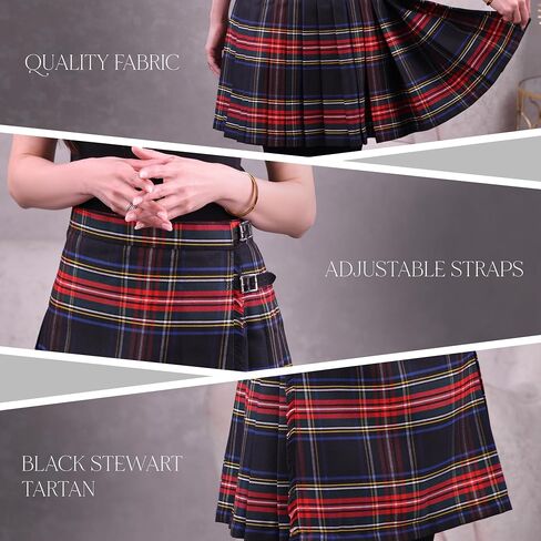 Scottish Tartan Kilts for Women Traditional Tartan Pleated Women's Kilt in Saudi Arabia