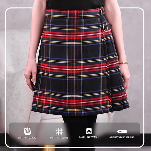 Scottish Tartan Kilts for Women Traditional Tartan Pleated Women's Kilt in Saudi Arabia