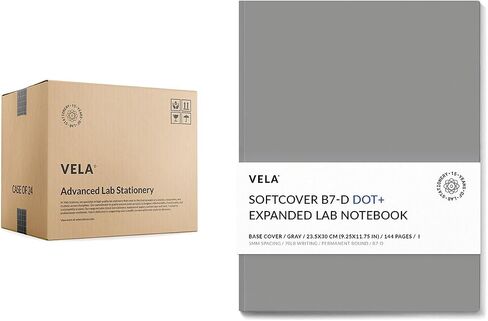 دفتر مختبر Vela Sciences B7-B الموسع ذو الغلاف الناعم، 9.25 × 11.75 بوصة (23.5 × 30 سم)، 144 صفحة، غلاف دائم، ورق ثقيل الوزن 70 رطل (حزمة واحدة، شبكة) in Kuwait