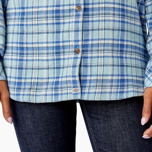 Dickies Women's Plaid Flannel Long Sleeve Shirt in Saudi Arabia