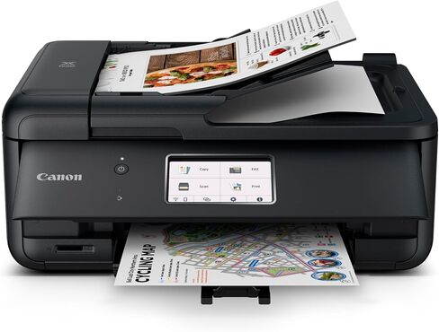Canon PIXMA TR8620a - All-in-One Printer Home Office|Copier|Scanner|Fax|Auto Document Feeder | Photo, Document | Airprint (R), Android, Black, Works with Alexa in Saudi Arabia