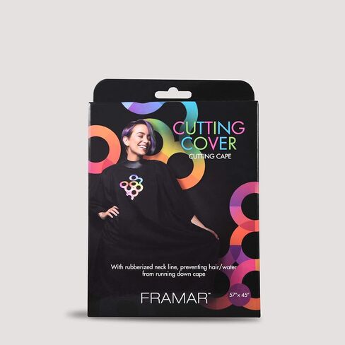 FRAMAR Barber Cape - Hair Cutting Cape with Snap Closure and Rubberized Collar, Haircut Cape in Saudi Arabia