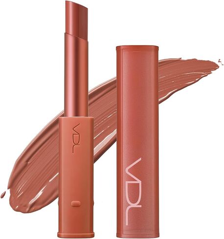 VDL Lip Stain Comfort Slip Lipstick 13, Cafe Romano - Lightweight, Matte, Smooth Lipstick for Effortless Comfort. Vibrant and Long-Lasting Lip Color (0.09 oz) | Korean Skincare in Kuwait