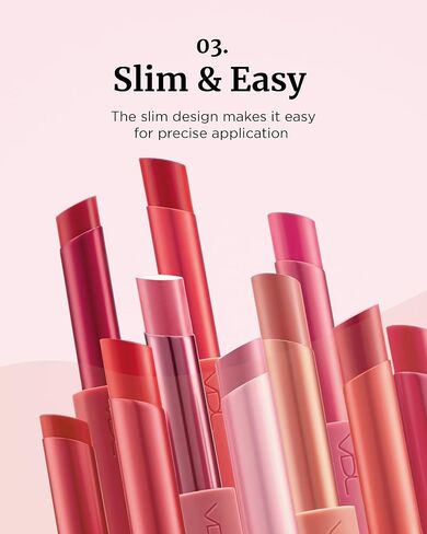 VDL Lip Stain Comfort Slip Lipstick 13, Cafe Romano - Lightweight, Matte, Smooth Lipstick for Effortless Comfort. Vibrant and Long-Lasting Lip Color (0.09 oz) | Korean Skincare in Kuwait