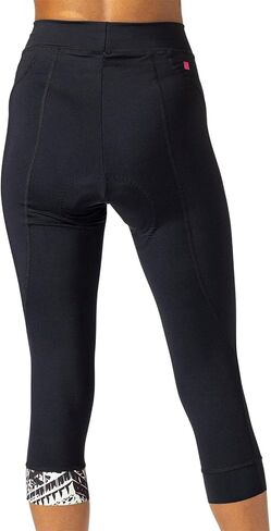 Terry Cycling Womens Padded Bike Capris, Peloton TDF Capris For Women, Elastic Free Waist, Printed Leg Band, Leggings in Kuwait