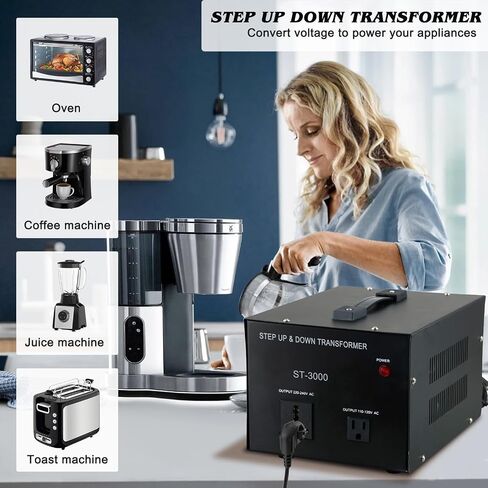 YaeCCC 2000VA Voltage Converter Transformer Heavy Duty Step Up and Down Transformer 110 to 220V with USB Port in Saudi Arabia