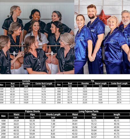 SWOMOG Women Plus Size Pajama Set 4pcs Silk Satin Sleepwear Button Down Pjs Cami Shorts Set Loose Loungewear 16W-26W in Saudi Arabia