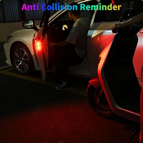 LECART Car Door Lights Projector 7 Colors USB-C Rechargeable Car Door Step Courtesy Welcome Lights Wireless Auto Interior Decoration Lighting Motion Sensor Led Anti-Collision Warning Light 4 Pcs in Saudi Arabia