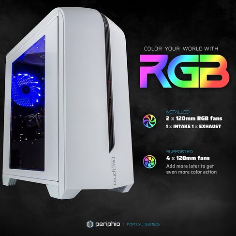 Periphio Reaper Prebuilt Gaming PC - AMD Ryzen 5 5600G 4.4GHz, Radeon Vega 7 iGPU, 16GB DDR4 3200MHz Gaming RAM, 1TB NVMe, Wi-Fi + Bluetooth, Windows 11 Gaming Computer in Saudi Arabia
