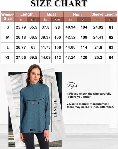 Womens Long Sleeve Workout Shirts 1/4 Zip Quick Dry Golf Polo Shirt Gym Yoga Athletic Tops in Saudi Arabia