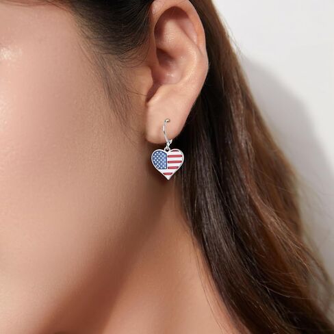 TALYKONG Gothic Earrings for Women Black Rose Flower Ruby Heart Leverback Halloween Earrings Goth Jewelry for Girls in Kuwait