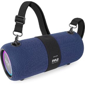 Pyle Wireless Portable Bluetooth Boombox Speaker - 17 Watt Rechargeable Boom Box Speaker Portable Music Barrel Loud Stereo System with AUX Input, MP3/USB/SD Port, Fm Radio, 3" Tweeter PBMSPG2BK,Black