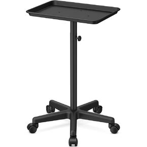 Salon Tray Premium Aluminum Salon Trolley Tattoo Tray Mayo Tray Instrument Rolling Tray Silver Salon Station Tray with Wheels for Barber Salon SPA Tattoo Clinic