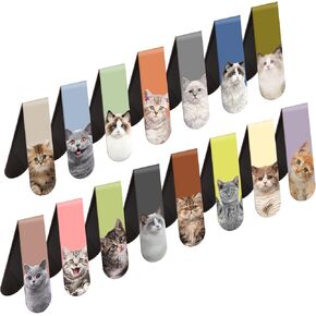 Magnetic Bookmarks, 15PCS Bookmark, Cute Bookmarks, Magnet Bookmark Clips, Bookmarks for Women Men Kids, Bookmarks Bulk, Teacher Bookmark, Solid Colorful Bookmarks(Light Color)