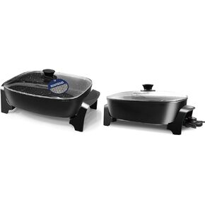 Elite Gourmet EG6203 Extra Deep 16"x13"x3.2" (10.5Qt.), Pour Spout, Dishwasher Safe & EG-6203# Extra Deep 16"x13"x3.2" (10.5Qt.) Scratch Resistant