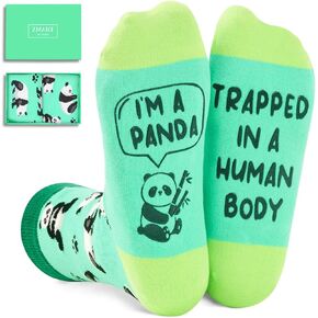 Zmart Funny Panda Gifts for Women Men, Novelty Panda Socks Fun Crazy Silly Socks