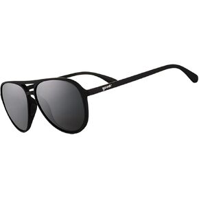goodr Operation: Blackout Polarized Aviator Sunglasses for Men & Women, Black Solid Frame with Black Non-Reflective Lens, UV400 Protection, No Slip, No Bounce