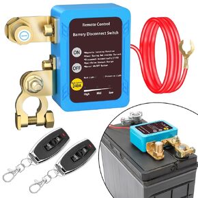 Remote Battery Disconnect Switch 12v, 240A, Upgrade Smart Voltage Kill Switch, Car Kill Switch Anti-Theft, Prevent Battery Drain, Remote Battery Kill Switch for Car, Truck, RV (Flat Installation)