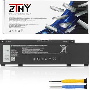 ZTHY Y9M6F Laptop Battery Replacement for Dell Alienware M15 R2 P87F Alienware M17 R2 P41E Series 0Y9M6F 8K84V 08K84V P41E001 P87F001 11.4V 76Wh 6334mAh
