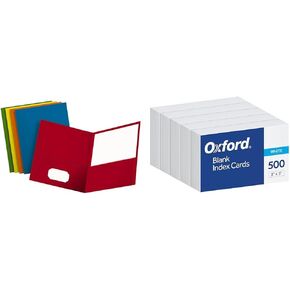 Oxford Two-Pocket Folders, Assorted Colors, Letter Size, 25 per box (57513)