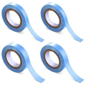 4 Rolls Lace Front Wig Tape Waterproof Strong Adhesive Double Sided Lace Wigs Tape Lace Front Support Tapes Hairpiece Tapes for Wig Hair Extension (Blue,1 cm and 0.8 cm)
