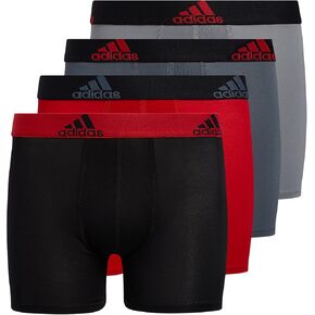 adidas Kids-Boy's Performance Boxer Briefs Underwear (4-Pack), Lucid Blue/Black/Pulse Mint Green, Large in Saudi Arabia