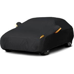 Compatible with Jeep Wrangler 2 Door, Custom Fit JK JL TJ YJ CJ,Outdoor Waterproof Sun Rain Snow Hail Protection with Driver Door Zipper (Black, Custom Fit Jeep Wrangler 2 Door)