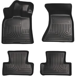 Husky Liners Weatherbeater Floor Mats | Fits 2020 - 2024 Mercedes-Benz GLE350, GLE450, GLE63 AMG S | Front & 2nd Row, 3-pc Black - 95491