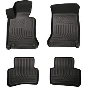 Husky Liners Weatherbeater Floor Mats | Fits 2020 - 2024 Mercedes-Benz GLE350, GLE450, GLE63 AMG S | Front & 2nd Row, 3-pc Black - 95491