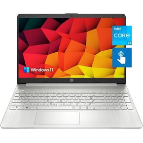 HP 2023 Newest Laptop, 15.6" Touchscreen Display, Intel Core i3-1115G4 Processor, 16GB RAM, 512GB SSD, Intel UHD Graphics, WiFi, Bluetooth, Numeric Keypad, Windows 11 Home in S Mode, Silver