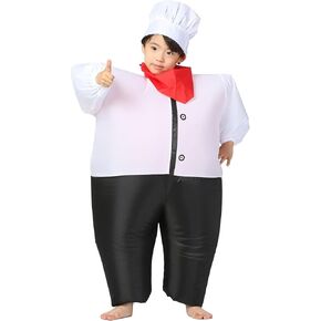JYZCOS Inflatable Kitchen Cooking Chef Costume Blow Up Suit Fancy Dress