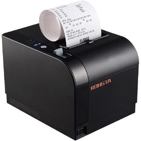 Rongta Thermal Receipt Printer, 80mm Receipt Printers, Thermal Pos Printer with Auto Cutter Support Cash Drawer,USB Serial Ethernet Support ESC/POS, Compatible with Windows/Mac/Linux