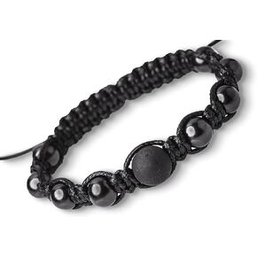 Keled Rocks Shungite Bracelet - is Made of a Black Shungite Stone Type II - It's Excellent for Grounding - When Placed in Contact with Skin absorbs The Energy of Mobile Phones NFC, 5G and etc