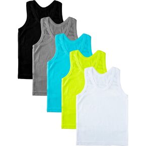 قمصان داخلية ناعمة بدون أكمام من القطن للأطفال الصغار من Coobey مكونة من 5 قمصان داخلية للأولاد والبنات in Kuwait