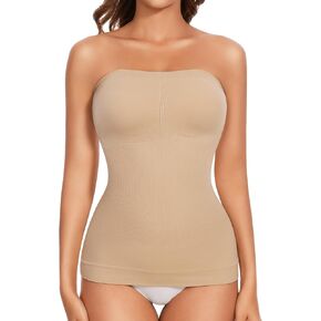 Strapless Shapewear Tank Tops for Women Cami Shaper Tummy Control Slimming Camisoles Compression