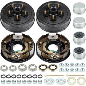 Youxmoto 5 on 5 Trailer Hub Brake Drum Kit, 10" X 2-1/4", for 3,500 lbs. Axle, for Dexter RVs Electric Brakes Drums Assembly