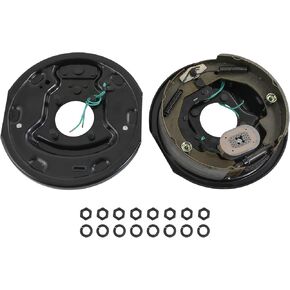 JDMSPEED Pair of 10" x 2-1/4" Self Adjusted Electric Trailer Brake Assembly Left and Right 3500lb Axle Trailer Brake Kit
