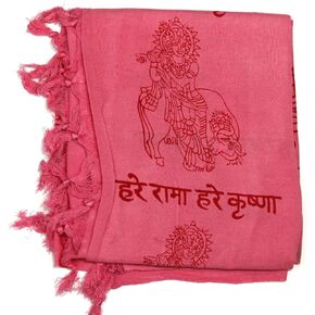 ASHIRWAD Large Om Aum Scarf Shawl Wrap Light Weight Soft Cotton Rayon Viscose Mix Hand Printed Boho Bohemian Yoga Prayer