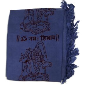 ASHIRWAD Large Om Aum Scarf Shawl Wrap Light Weight Soft Cotton Rayon Viscose Mix Hand Printed Boho Bohemian Yoga Prayer