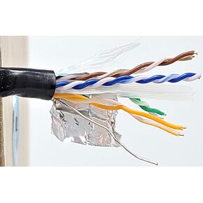 Micro Connectors 500' Solid Shielded (Stp) Cat6 Outdoor, UV Resistant and Waterproof Bulk Ethernet Cable - White (TR4-560WOU-500)