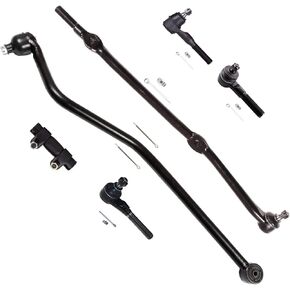 SCITOO 6PCS Set Suspension Kit Tie Rod Ends Tie Rod Ends Connecting Tie Rod Track Bar Adjusting Sleeve for Jeep for Cherokee, for Jeep COMANCHE DS1238 ES3096L ES3094L ES3095R DS1235 ES2079S