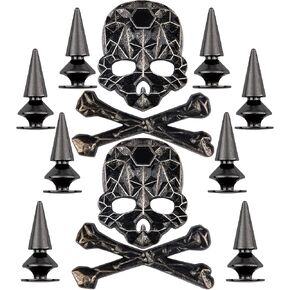 Cool Skull Metal Shoe Charms Women Girls Gothic Shoe Decorations Charms for Birthday Gifts