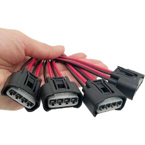4Pcs Ignition Coil Connector Compatible with Toyota Camry Corolla Highlander, Scion tC,Sienna - Replace 90980-11885 Ignition Coil Female Connector Plug Harness Pigtail